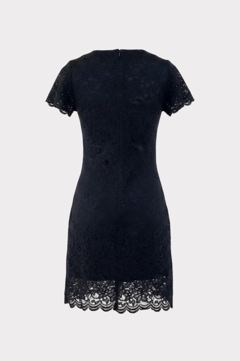 NAVY BLUE LACE DRESS