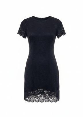 NAVY BLUE LACE DRESS