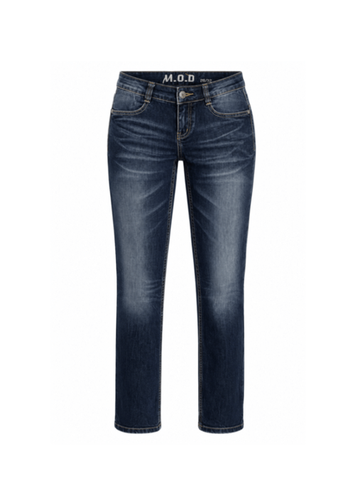 STRAIGHT DENIM MIT EFFEKTEN