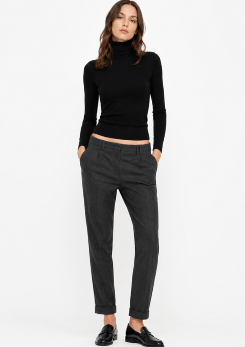 DARK GREY WOOL TROUSERS