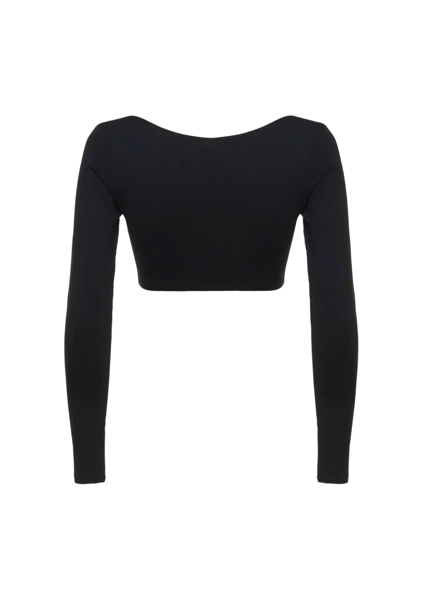 BLACK LONG SLEEVE CROPPED TOP