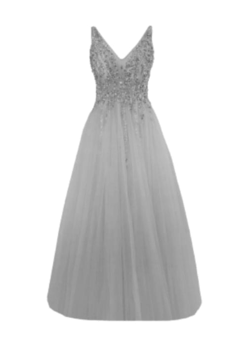 Robe grise à paillettes