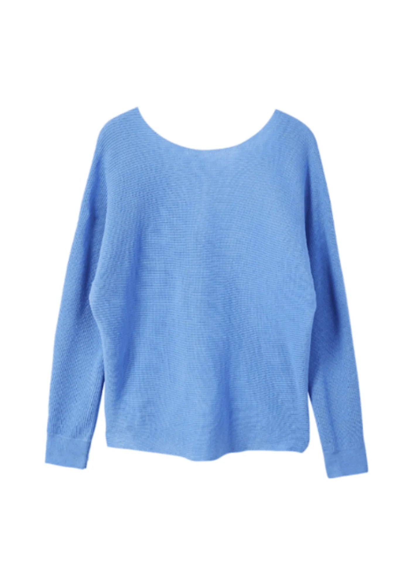 LIGHT BLUE RIBBED SWEATER