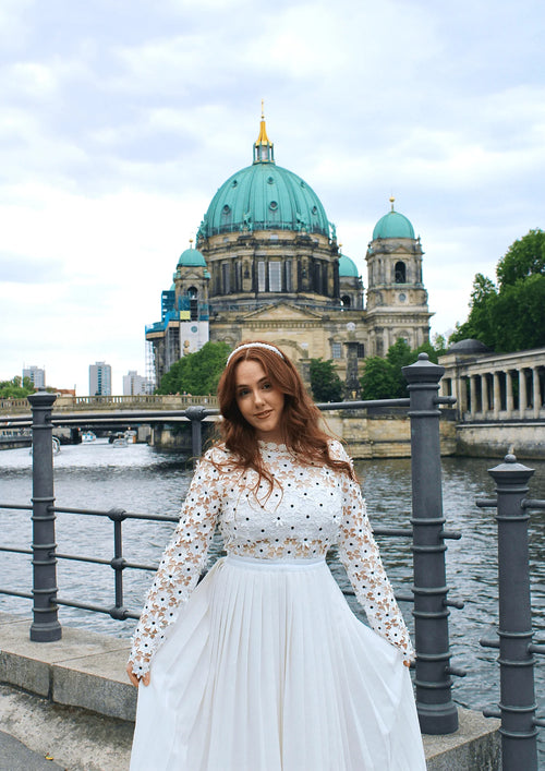 Falten Häkelhochzeitskleid