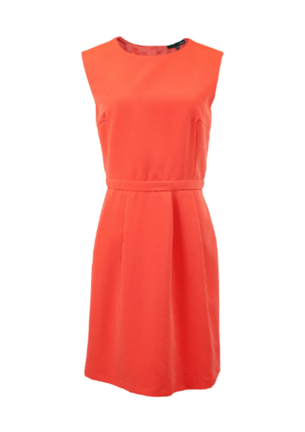 Robe évasée courte corail