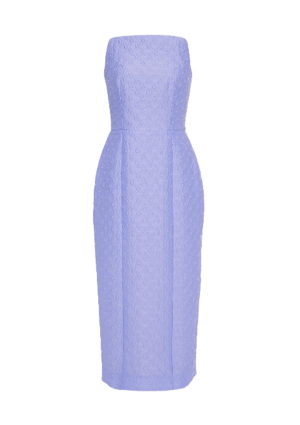 Robe midi florale sans bretelles