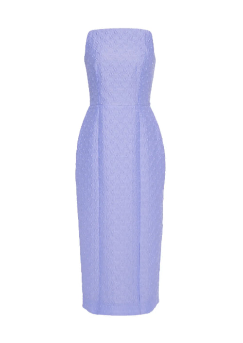 STRAPLESS FLORAL MIDI DRESS