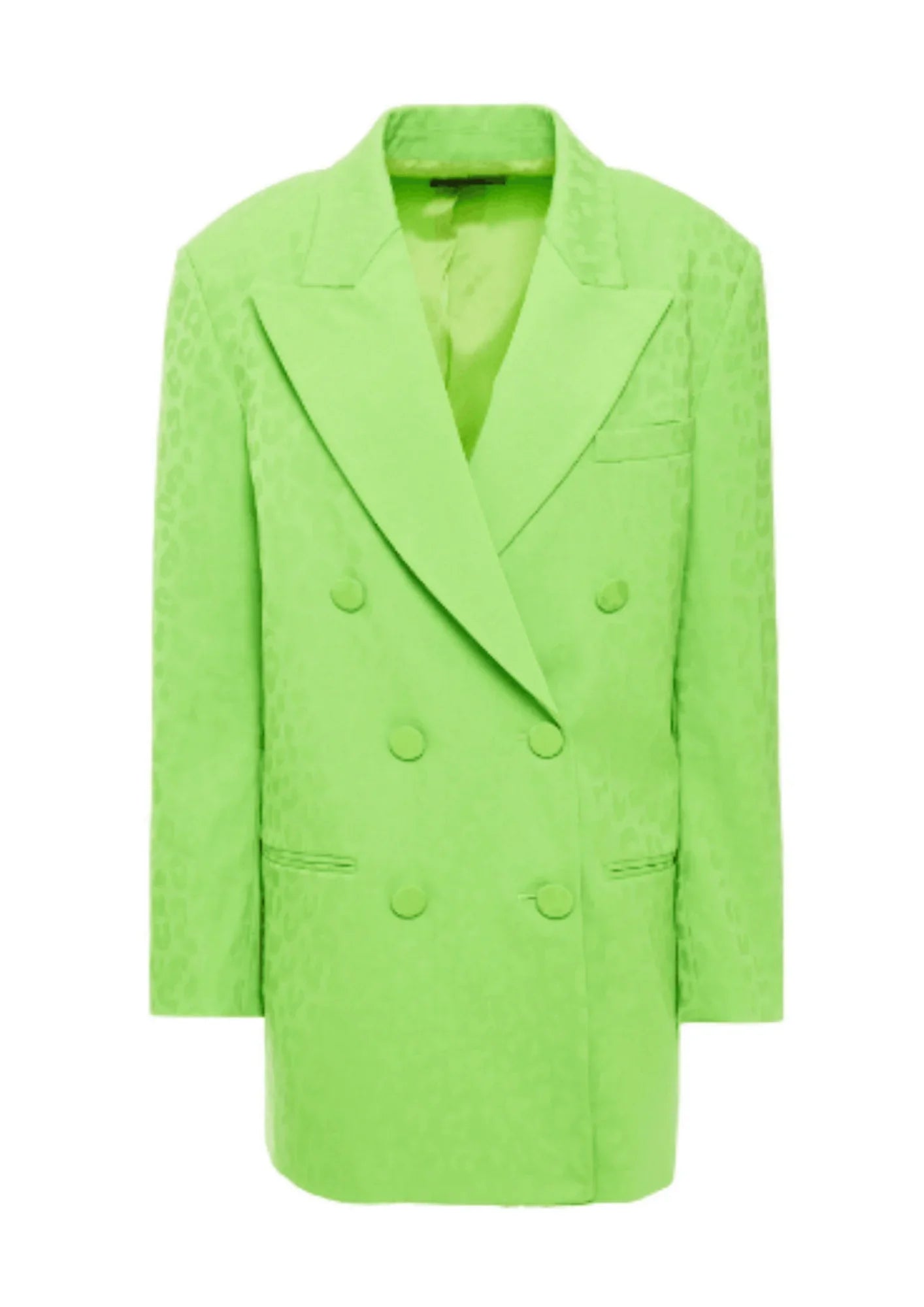 Grüne Wolle Jacquard Blazer