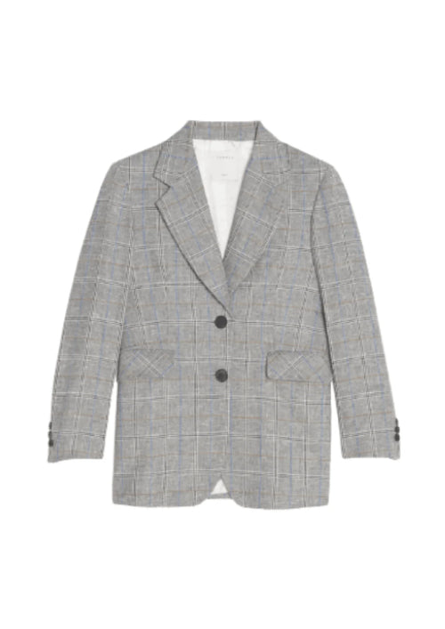 GREY CHECKERED BLAZER