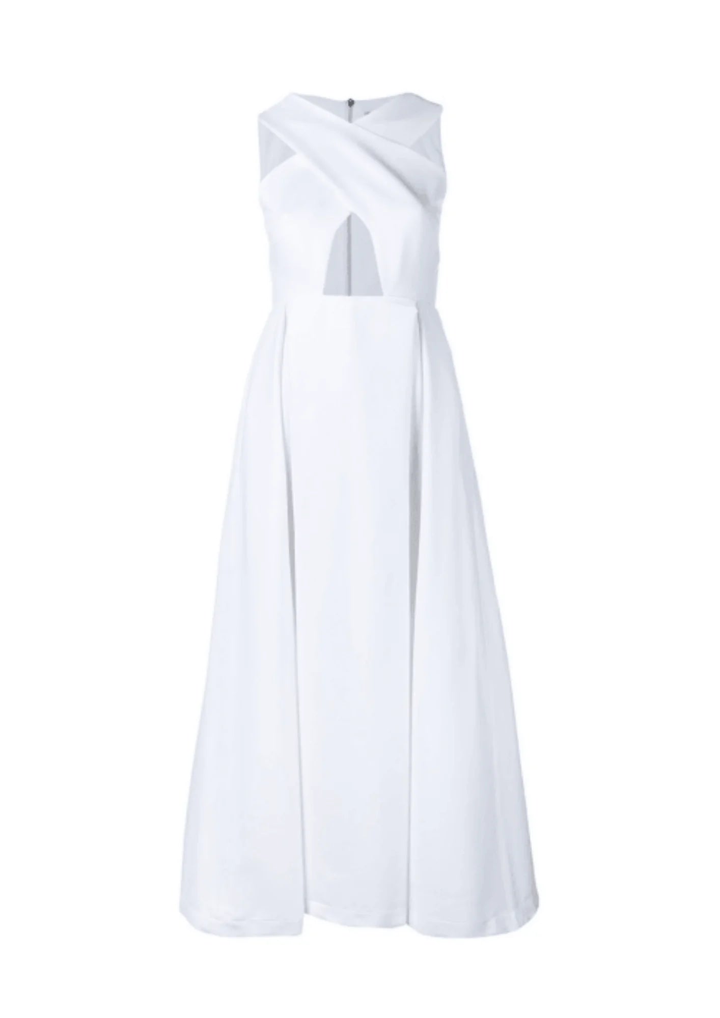 Weißes Midi -Kleid