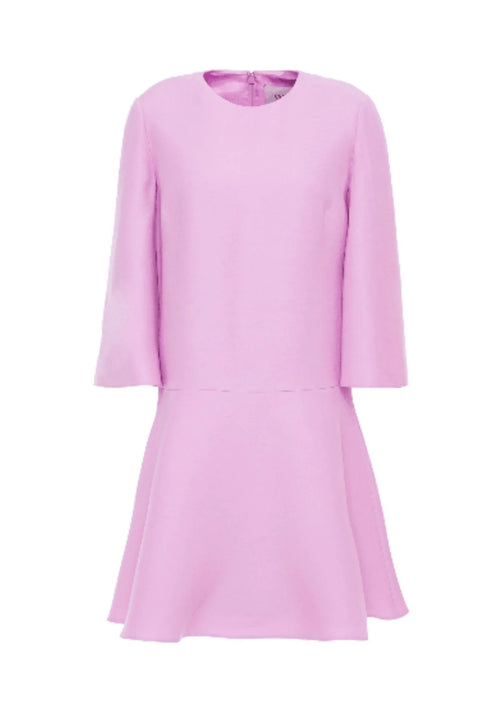 Mini-robe en laine et mélange de soie