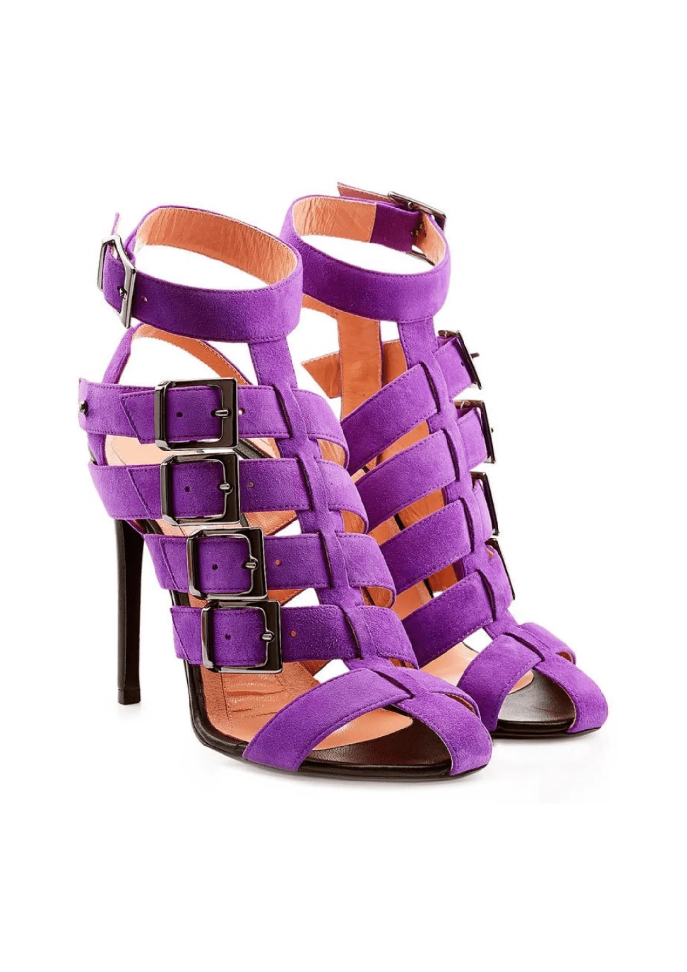 PURPLE HIGH HEELS WITH STRAPS
