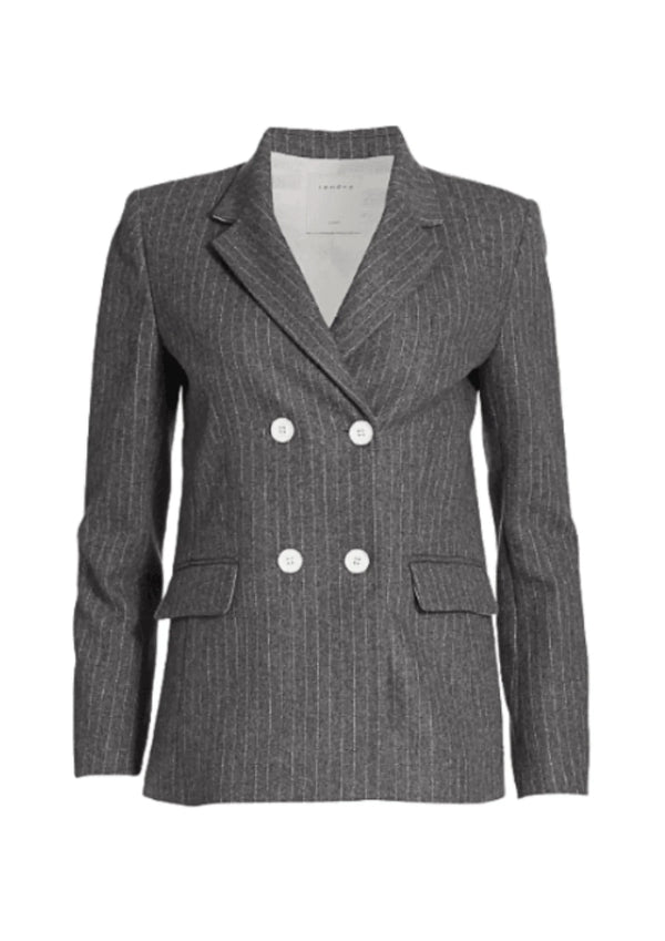 GREY STRIPED BLAZER JACKET