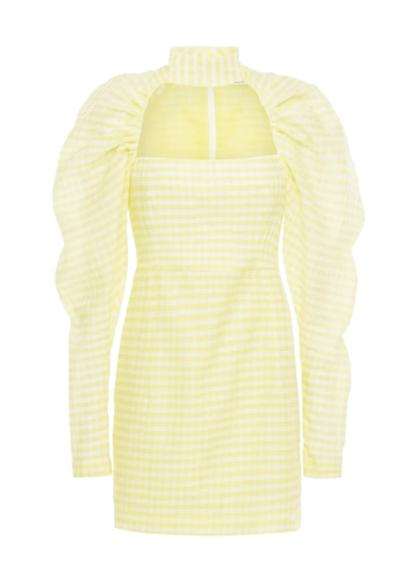 Mini-robe jaune Vichy