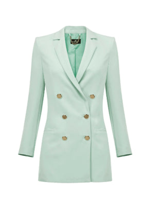 Veste à double poitrine verte pastel