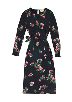 BLACK FLORAL JUSTINE DRESS