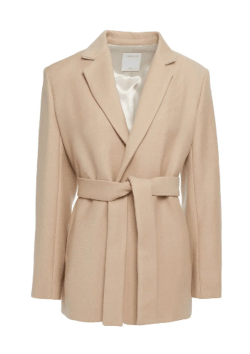 Beige Twillblazer mit Knall