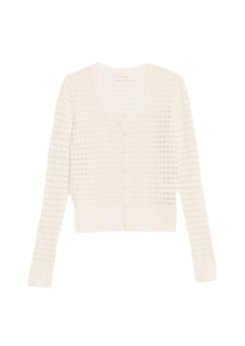 BEIGE CARDIGAN WITH CUT-OUT DETAILS