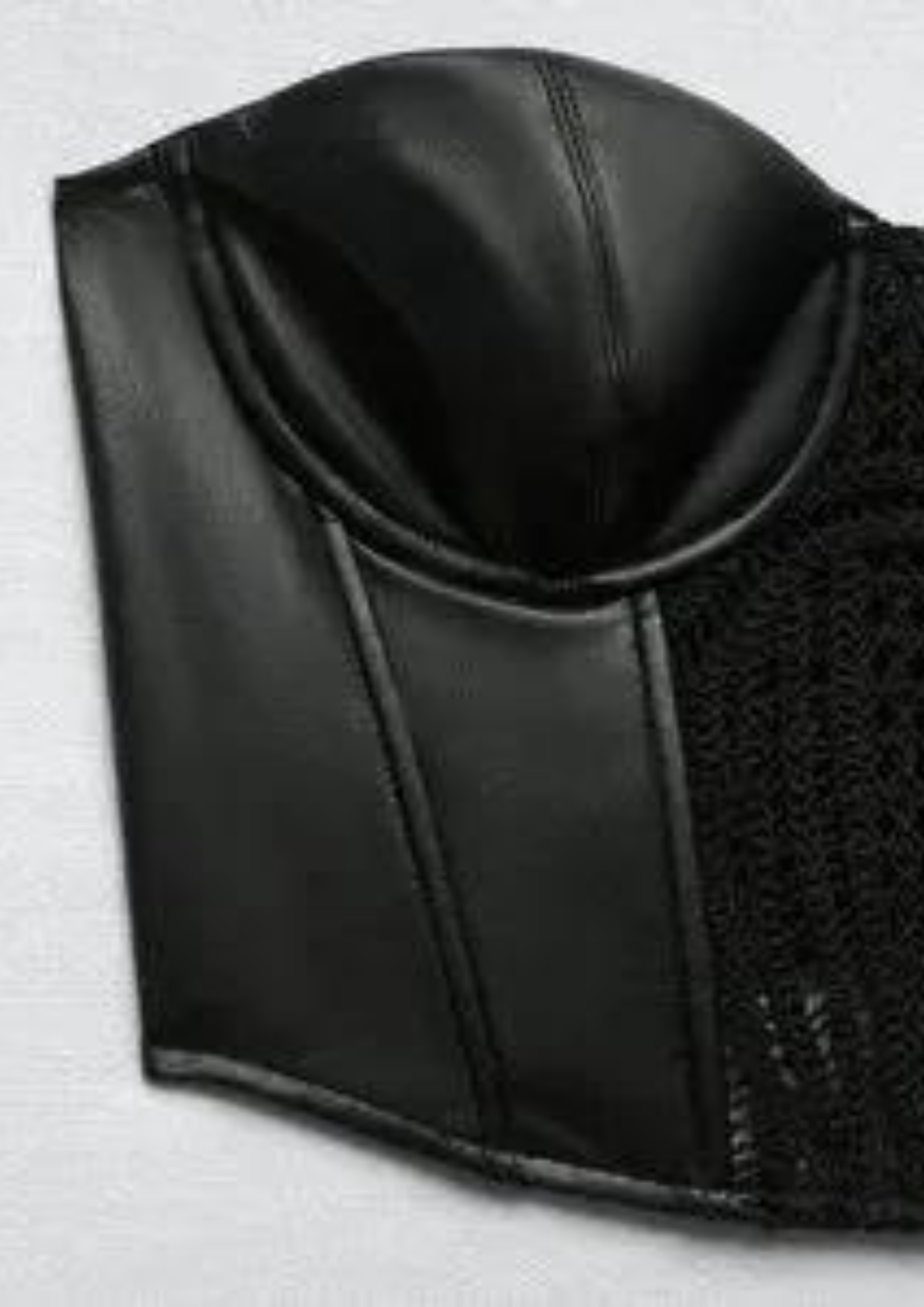 BLACK CROPPED CORSET