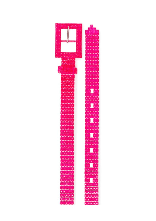 FUCHSIA BEADED BELT
