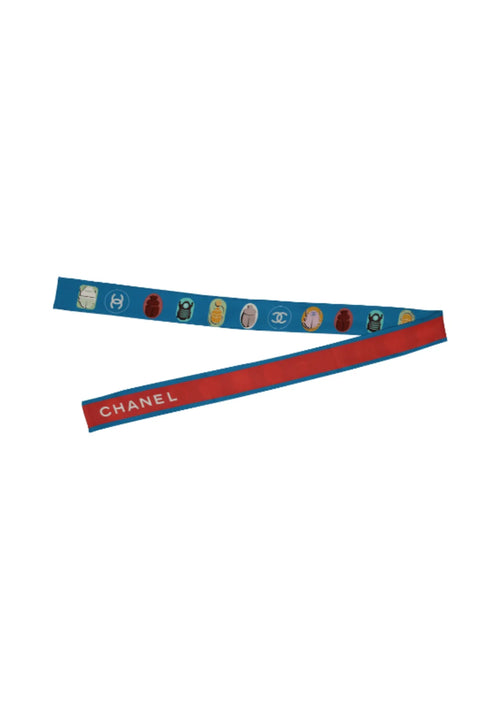 Mehrfarbiger Schal in Seide