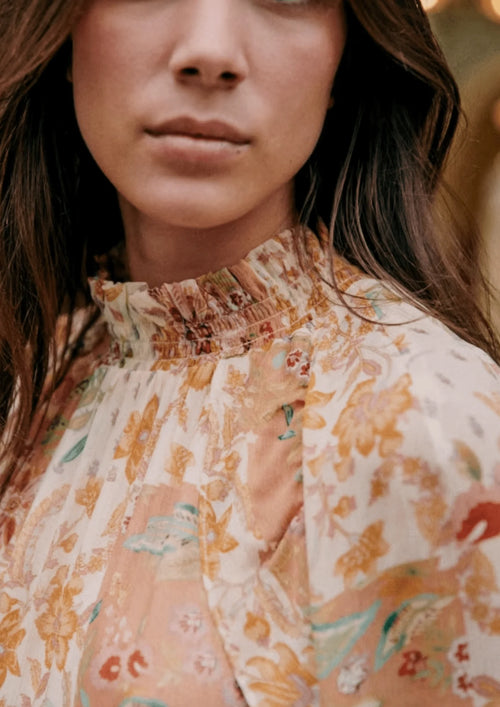 PATCHWORK CAMEL ESTEL DRESS