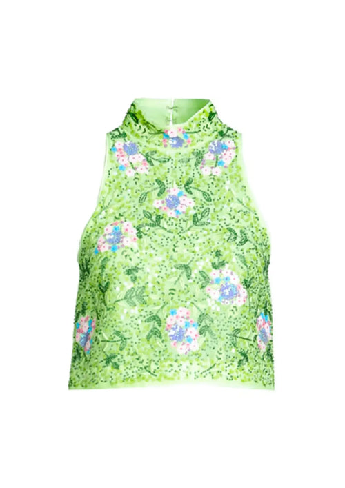 SEQUIN EMBELLISHED CROP TOP