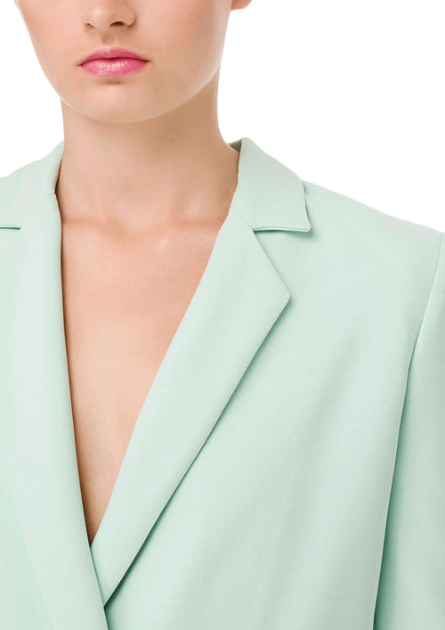 Veste à double poitrine verte pastel