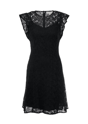 BLACK LACE MINI DRESS