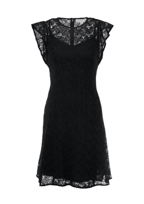 BLACK LACE MINI DRESS