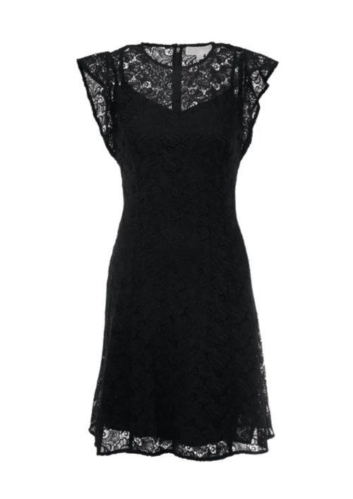 BLACK LACE MINI DRESS