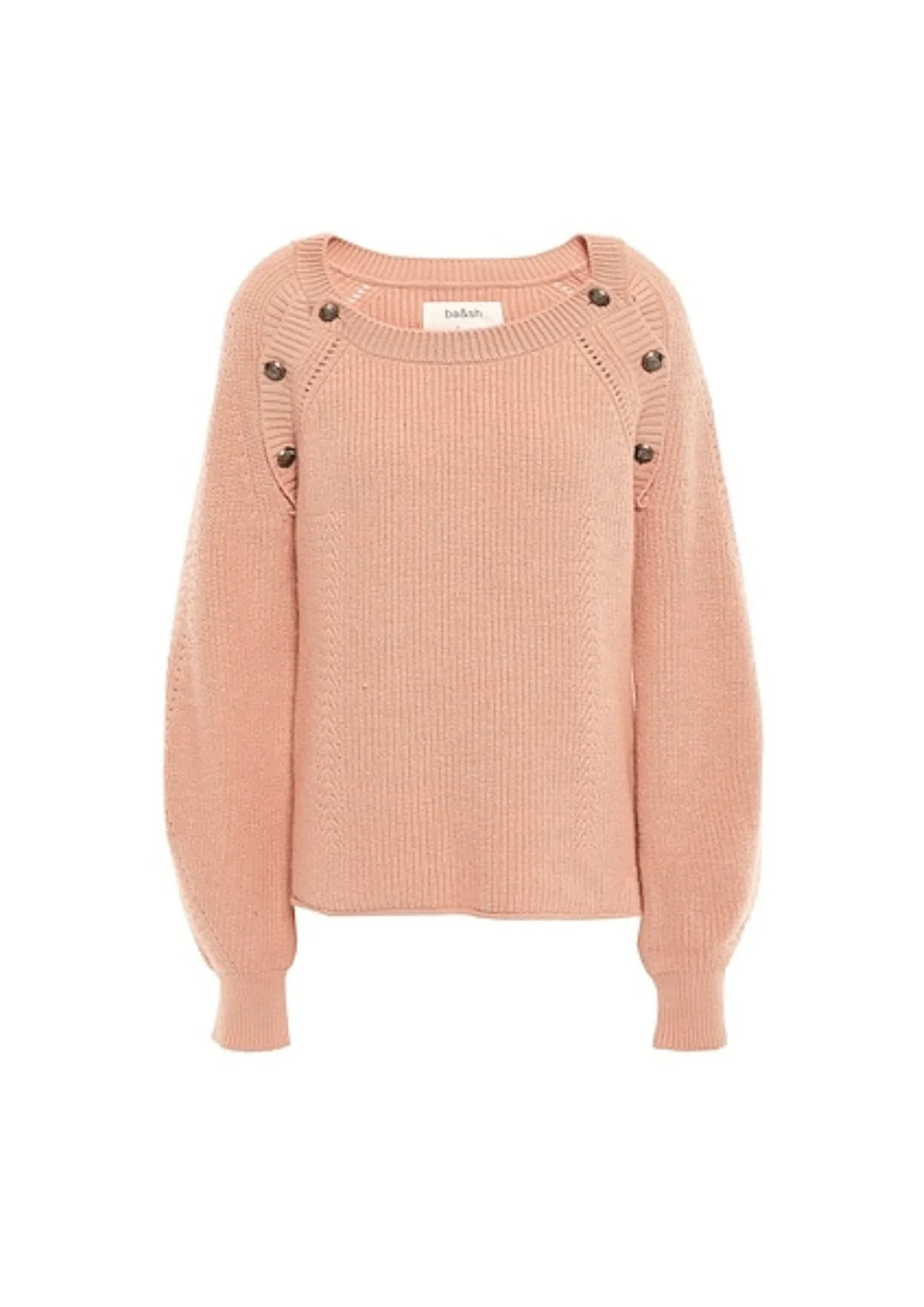 NUDE PUFFED SLEEVES PULLOVER