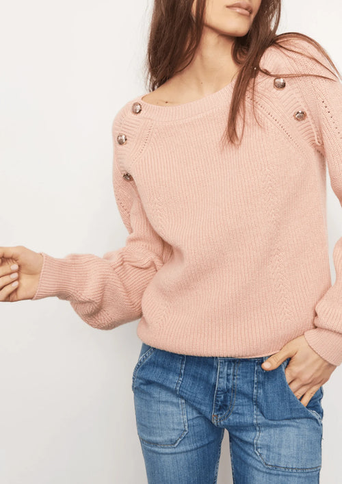 Nude Puff -Ärmel Pullover