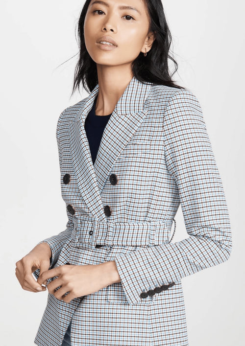 Grauer Doppelbrustblazer