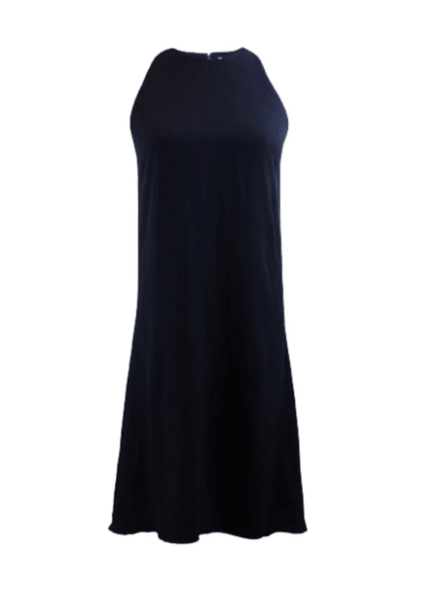 Schwarzes Midi -Kleid