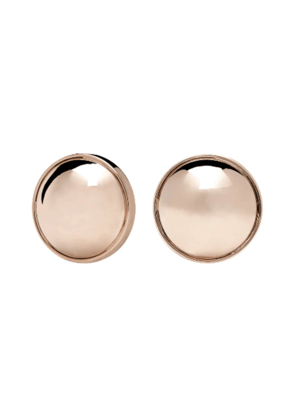 ROSE GOLD ROUND CLIP EARRINGS