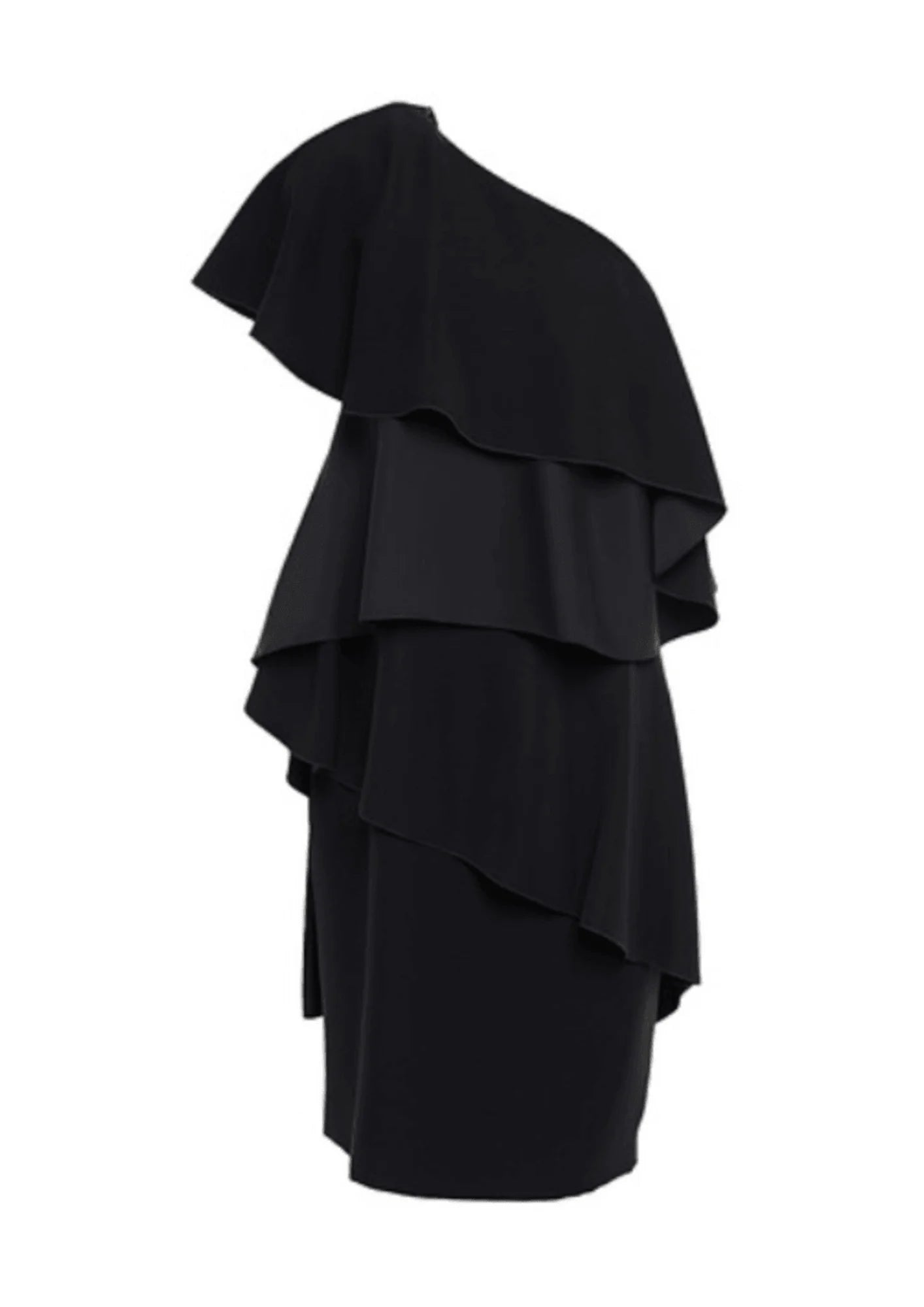 Mini-robe noire à une épaule
