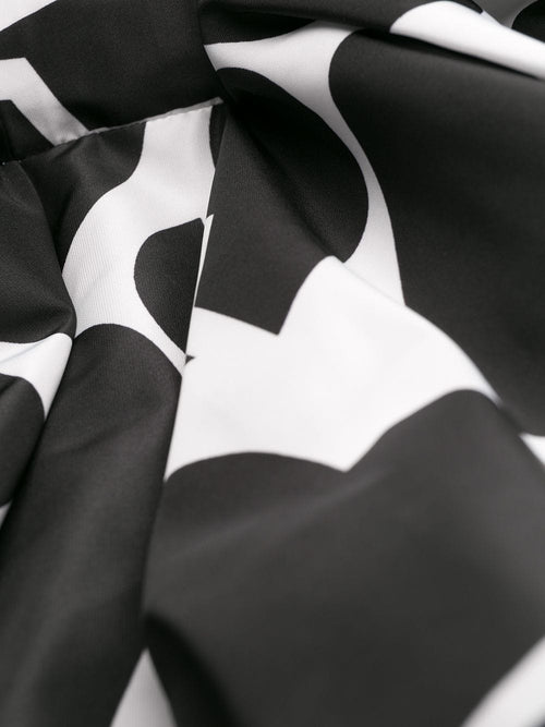 PRINTED TOP WITH LAVALLIÈRE COLLAR