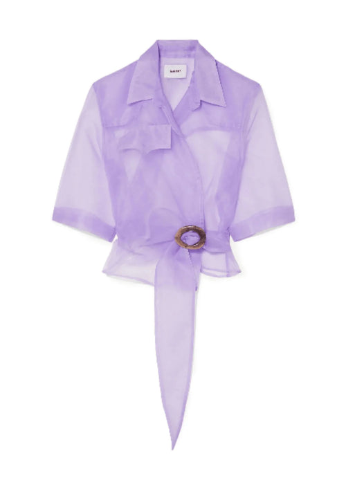 Lila Tuscan Organza Trench Coat