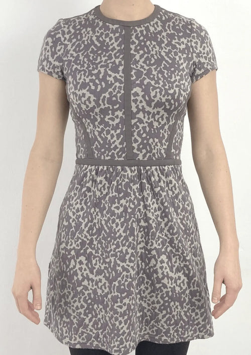 GREY ANIMAL PRINT DRESS
