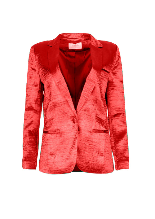 RED METALLIC EFFECT BLAZER
