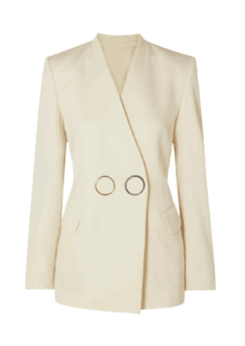 Blazer en laine ivoire