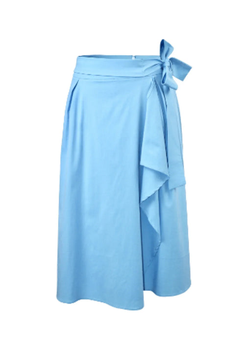 SKY BLUE MIDI SKIRT