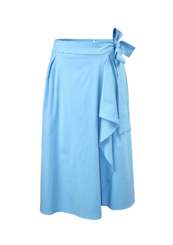 SKY BLUE MIDI SKIRT