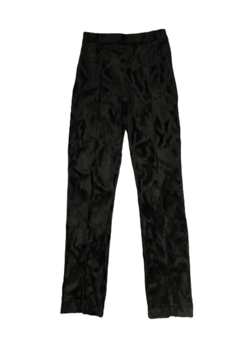 Pelzige Hosen mit hoher Taille