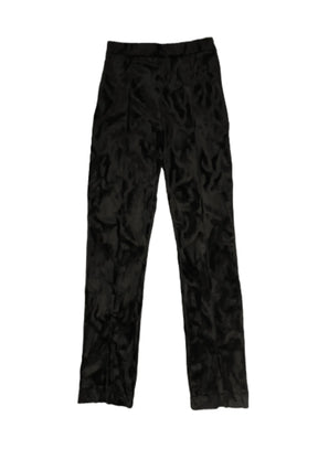 Pelzige Hosen mit hoher Taille
