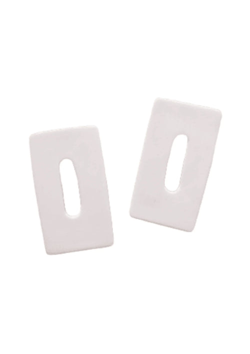 Boucles d'oreilles fondamentales blanches