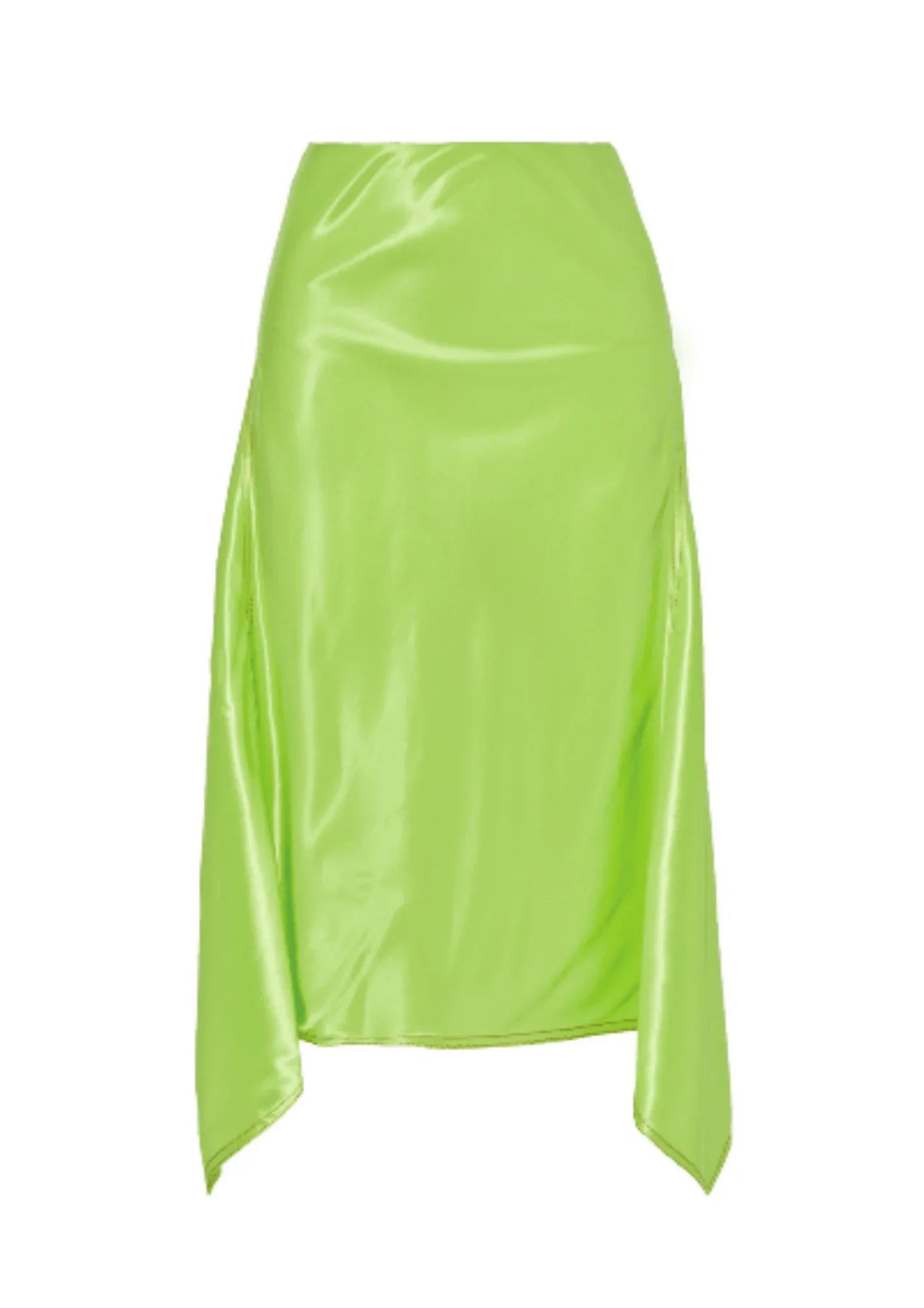 GREEN ASYMMETRIC SKIRT