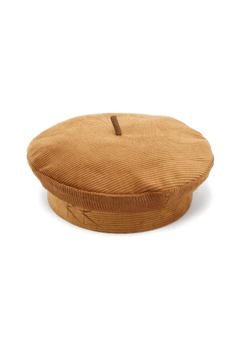BROWN CORDUROY BERET