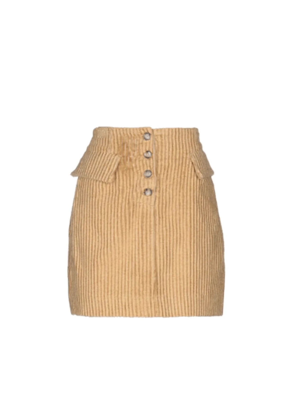 CAMEL CURDUROY MINI SKIRT
